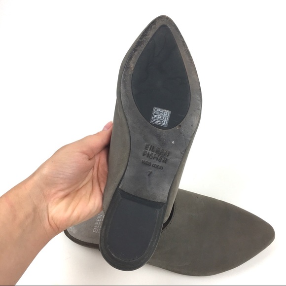 Eileen Fisher mule slide flats pointed toe blog - Picture 4 of 8